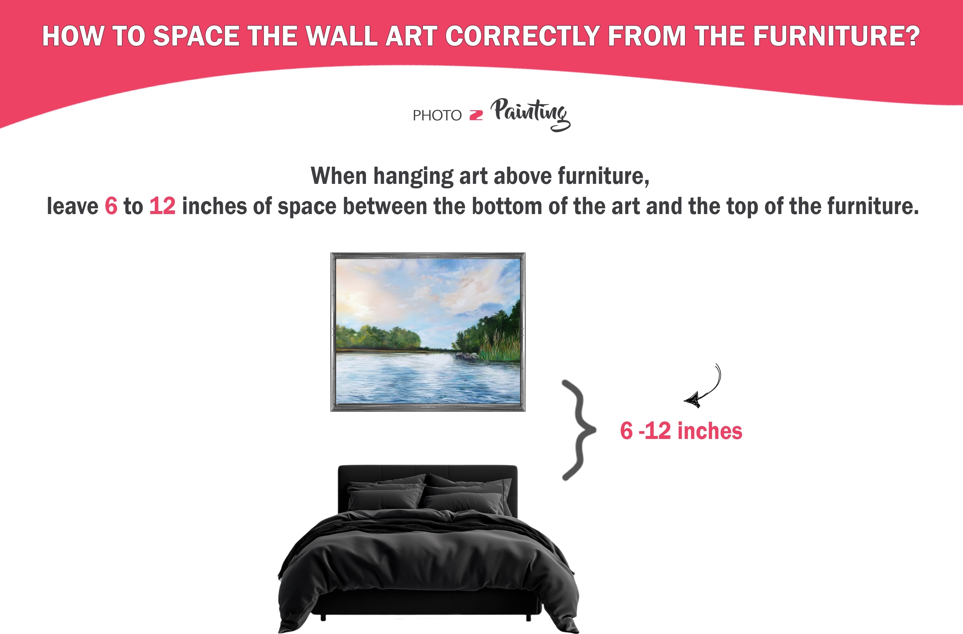 How to Space the Wall Art Correctly Above the Furniture