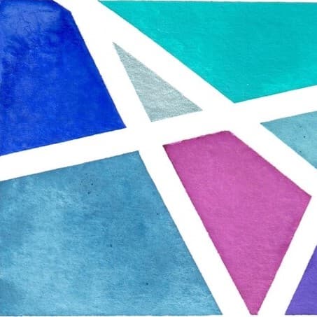 Watercolor Tape Resist Painting 453 × 453