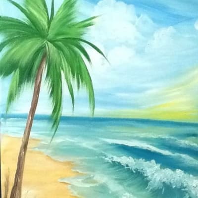 Easy Beach Painting