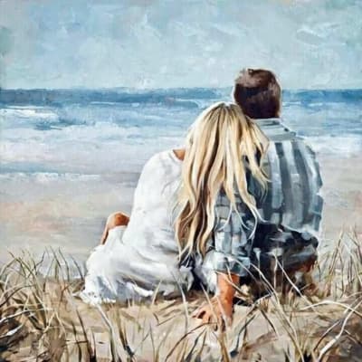 Couple Hugging at Beach