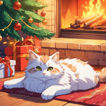 Christmas Cats and Cozy Fires