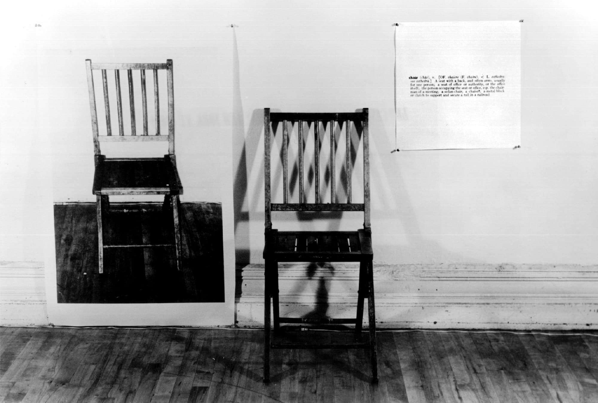One and Three Chairs