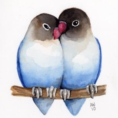 Two Birds Kissing