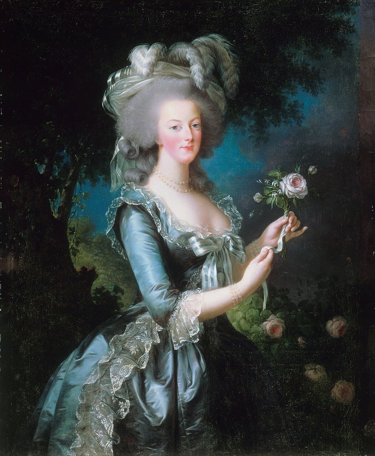  Marie Antoinette with a Rose by Élisabeth Vigée Le Brun