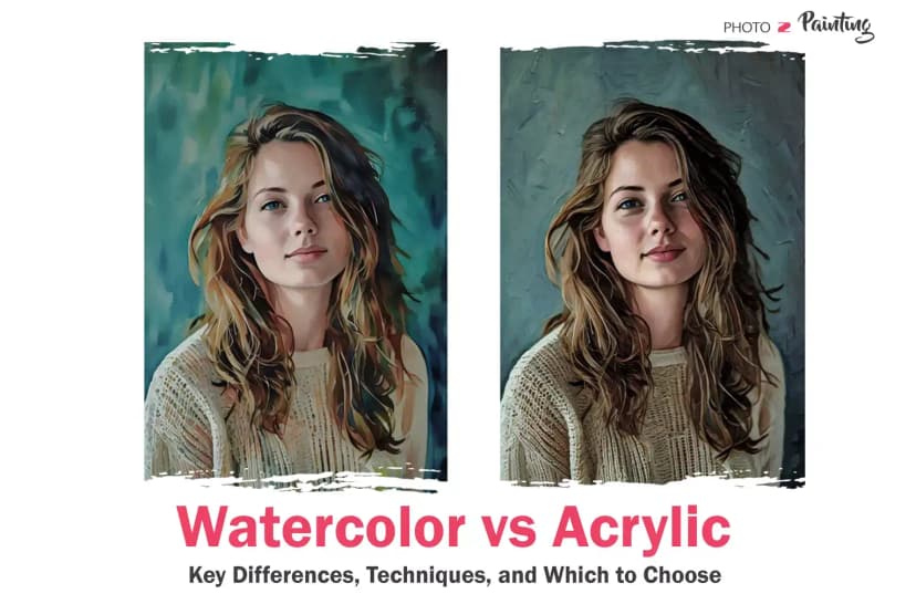 Watercolor vs Acrylic - Differences - Feature Image