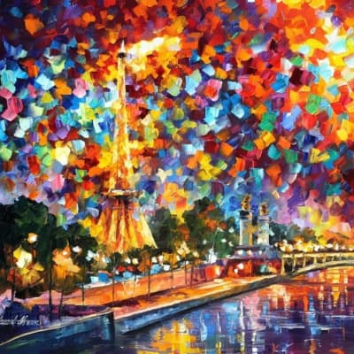 Mysterious Night in Paris - Pretty Painting Ideas