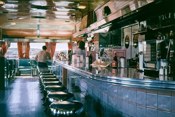 "Ralph’s Diner" by Ralph Goings (1982) - Photorealism