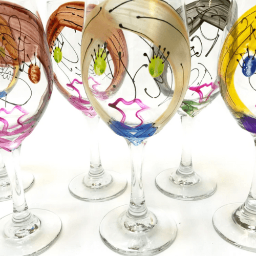Painted Wine Glasses