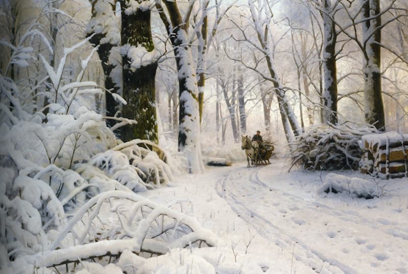 Peder Mørk Mønsted’s Forest in Winter (1915)