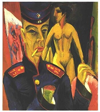 Self-Portrait as a Soldier by Ernst Ludwig Kirchner