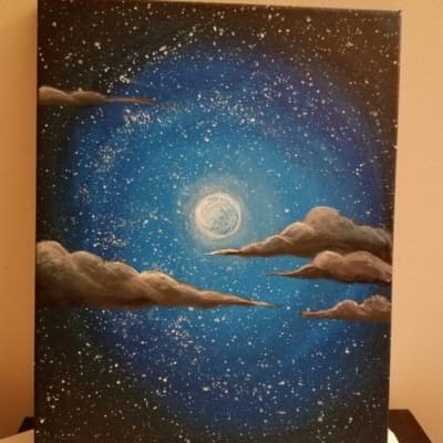 Mountain Sky Painting on Canvas