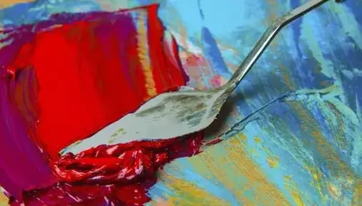 Using Palette Knife for an Acrylic Painting