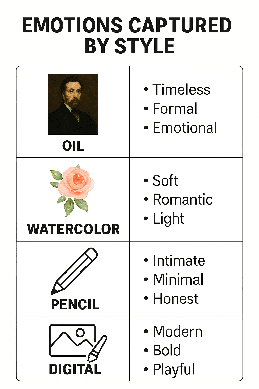 Emotions captured by painting style