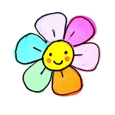 Colorful smiling flowers