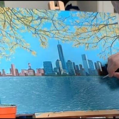 Skyline Painting on Canvas