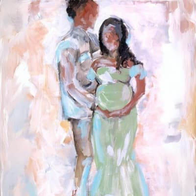 Pregnant Couple Painting Ideas