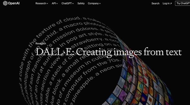 Screenshot of DALL-E 3 Website
