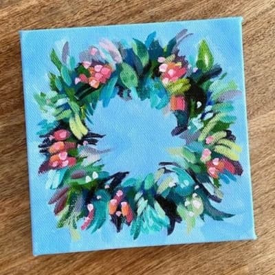 Wreath Painting on Canvas