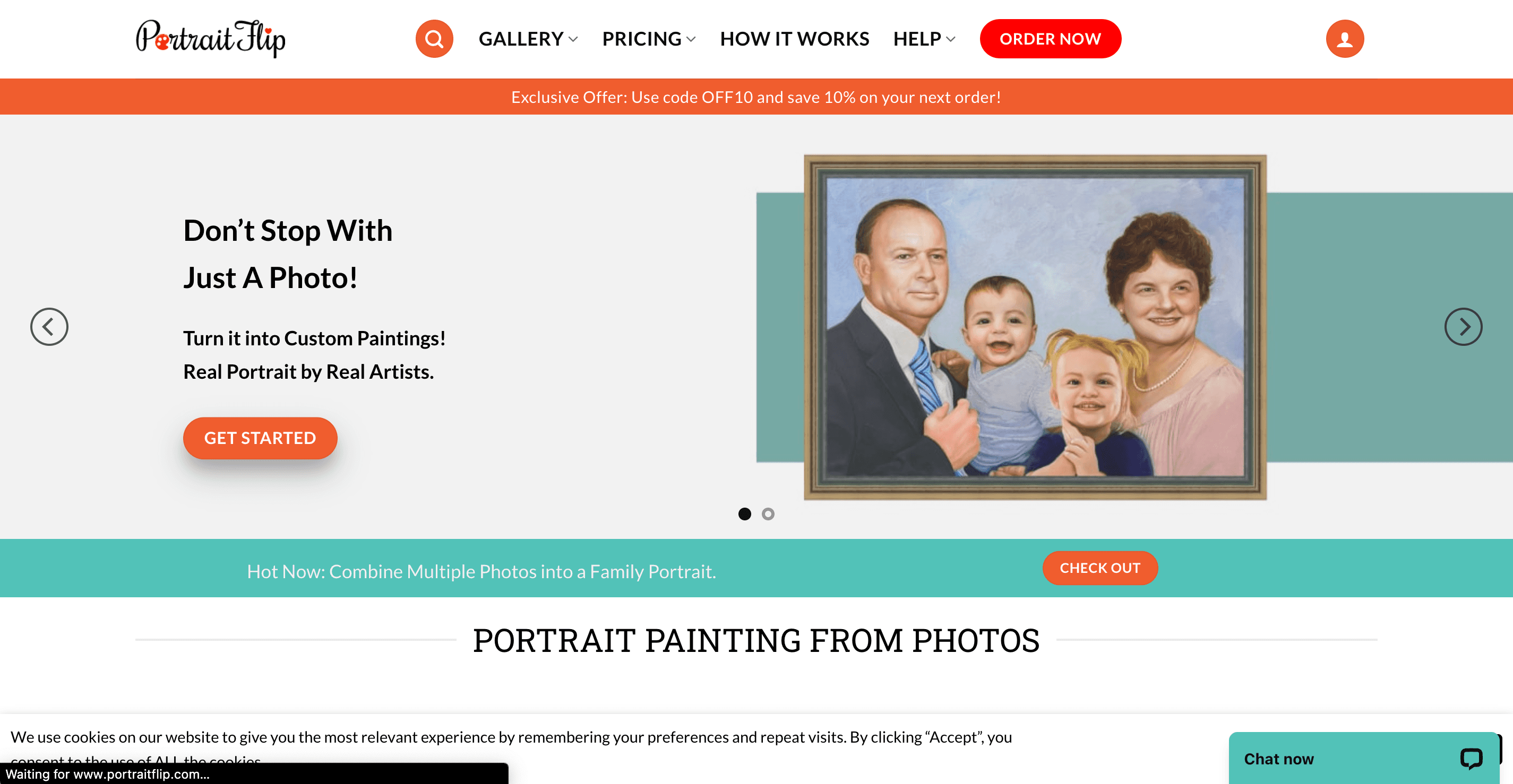 Screenshot of PotraitFlip - Turning Photos into Paintings