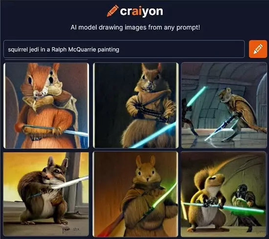 Screenshot of Craiyon Website