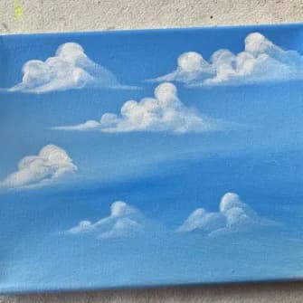 Fluffy Clouds Painting 335 × 335