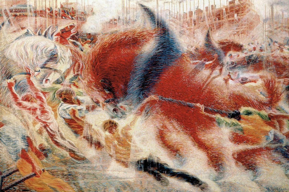 The City Rises by Umberto Boccioni 