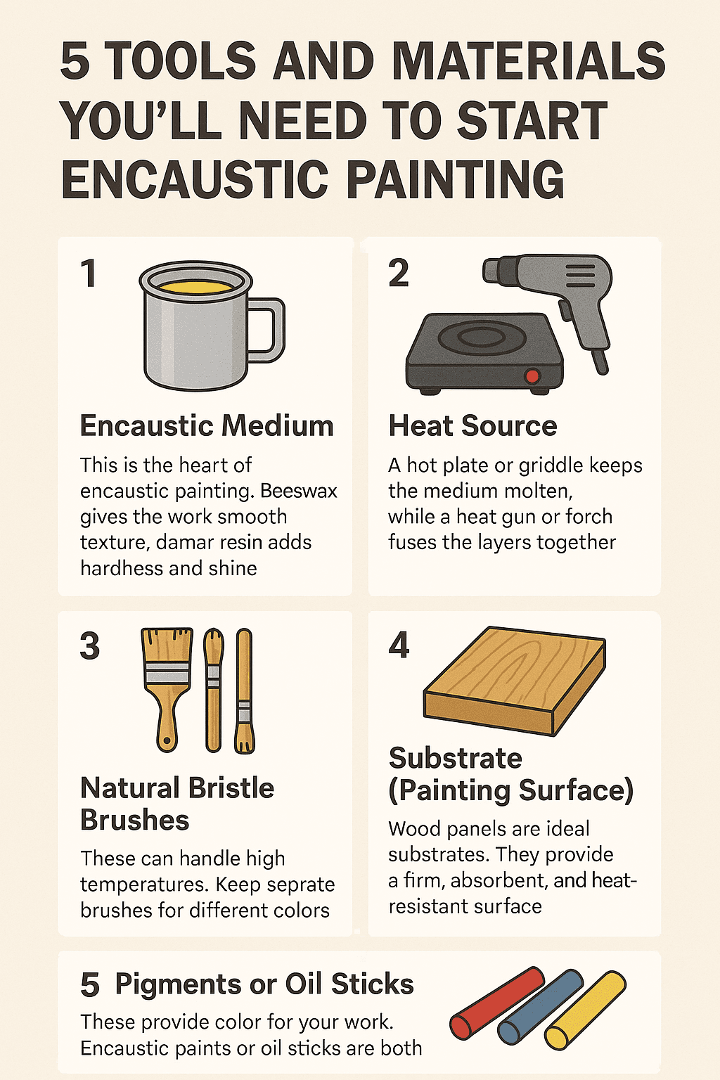 5 Tools and Materials You’ll Need to Start Encaustic Painting
