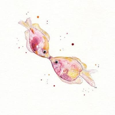 Two Fishes Kissing