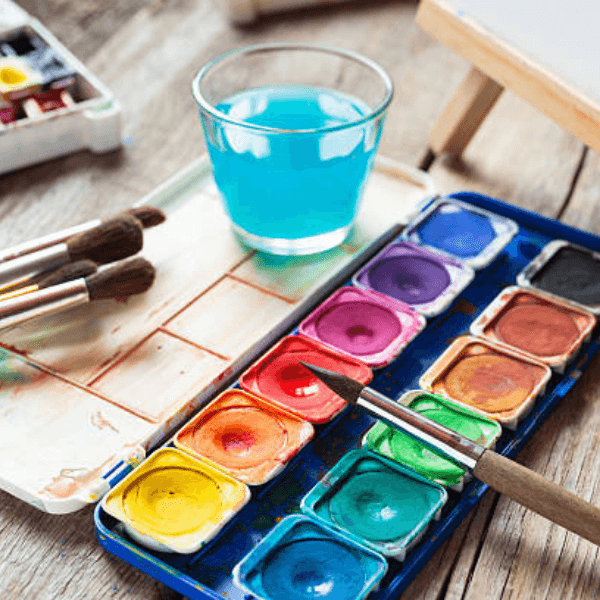 Watercolors Are Easier to Clean and Set Up
