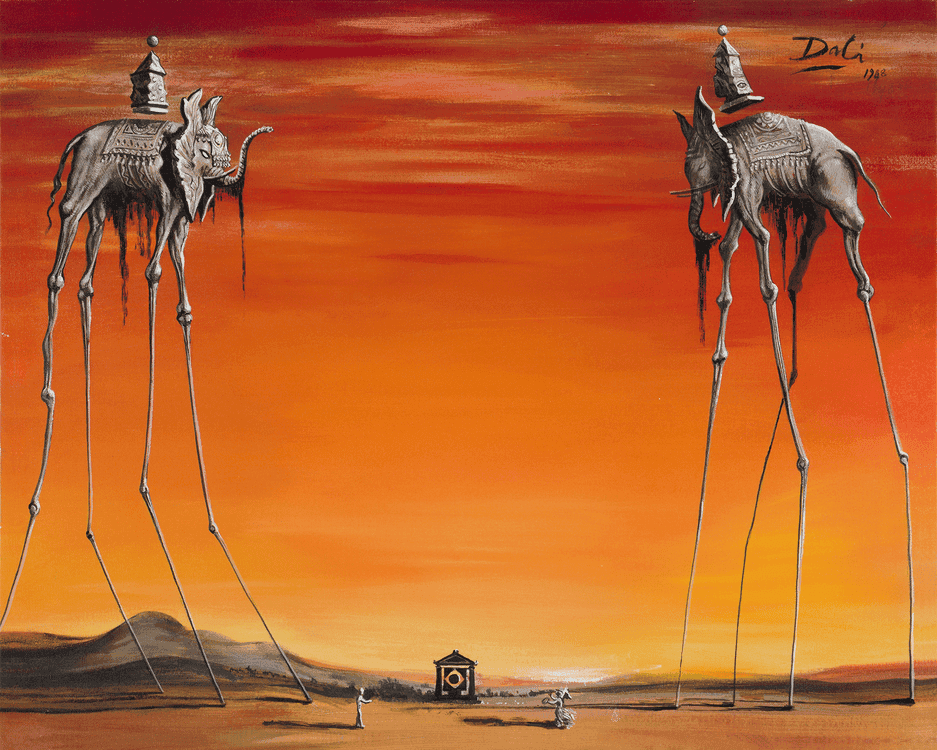 The Elephants by Salvador Dalí