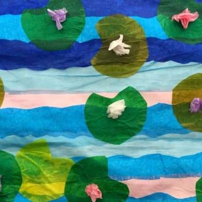 Float Tissue Paper Water Lilies