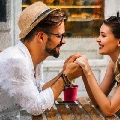 Couple Having Their First Anniversary Date