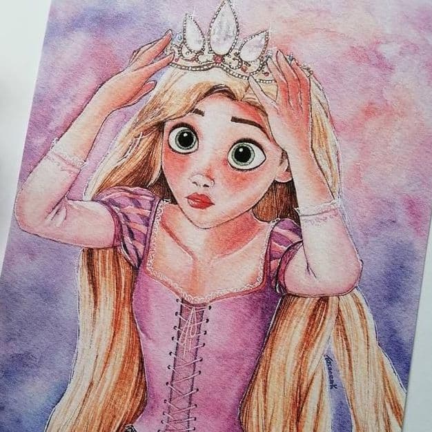 Cute Disney Character Painting in Watercolors
