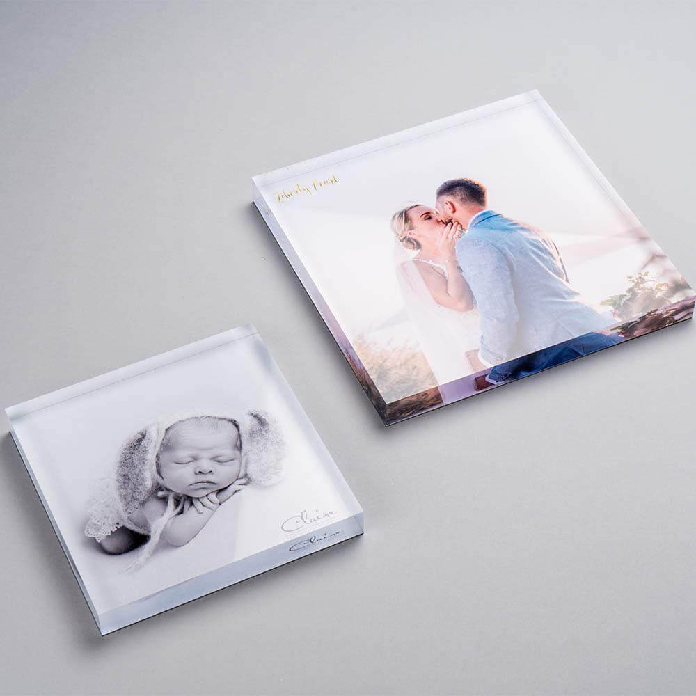 Romantic Acrylic Block Art - Anniversary Painting Ideas