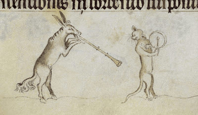 A Donkey Playing a Flute and a Cat Playing a Tabor