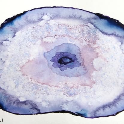 Agate Slice Watercolor 414 × 414 - unique watercolor ideas