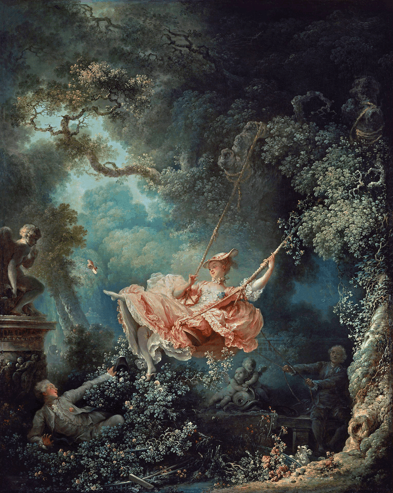 The Swing by Jean-Honoré Fragonard 