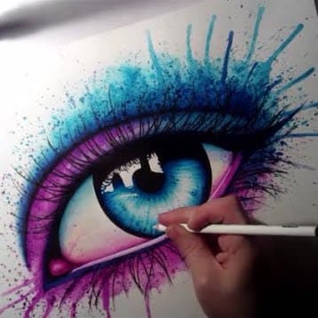 Watercolor Eye Painting 358 × 358