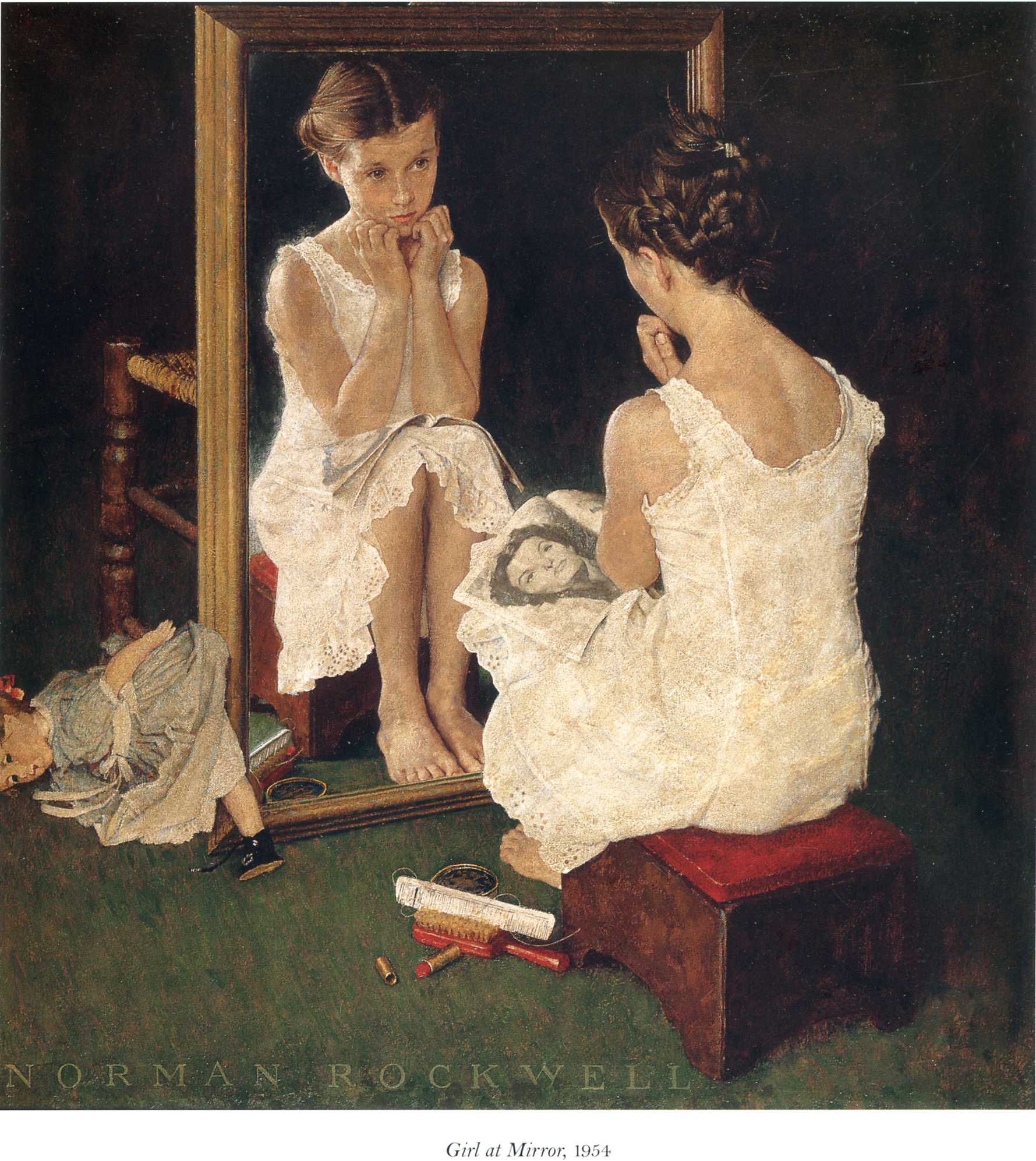 Norman Rockwell - Girl at Mirror