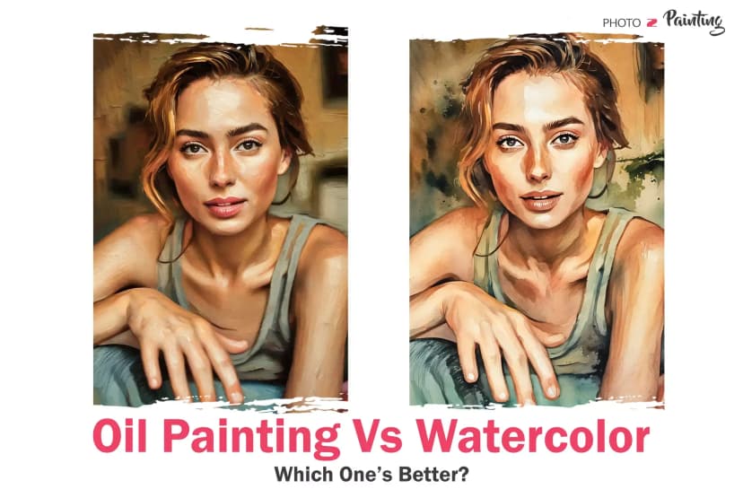 Oil Painting vs Watercolor - Feature Image