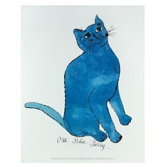 Andy Warhol-Blue cat