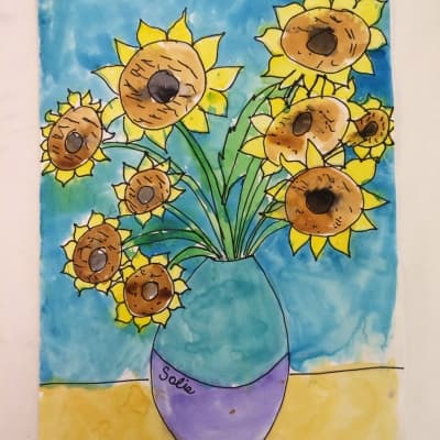 Van Gogh Sunflower Painting