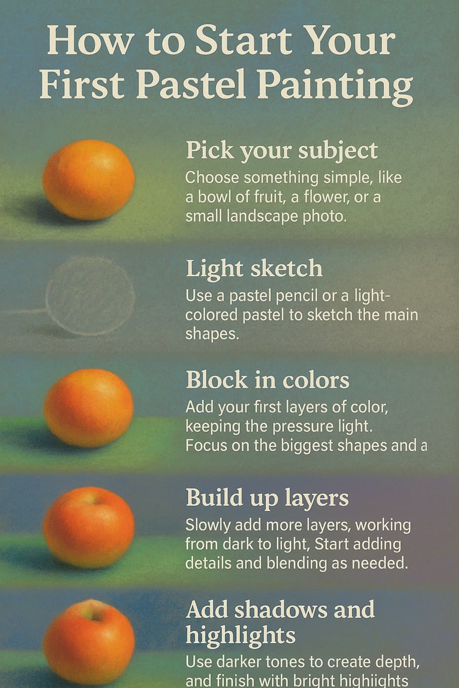 How to Start Your First Pastel Painting
