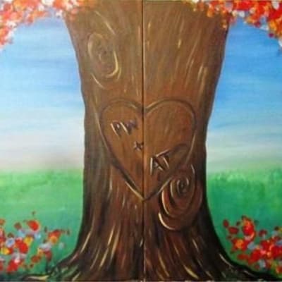 Heart Drawn on A Beautiful Tree