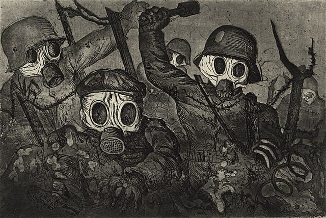 Stormtroopers Advancing Under Gas by Otto Dix
