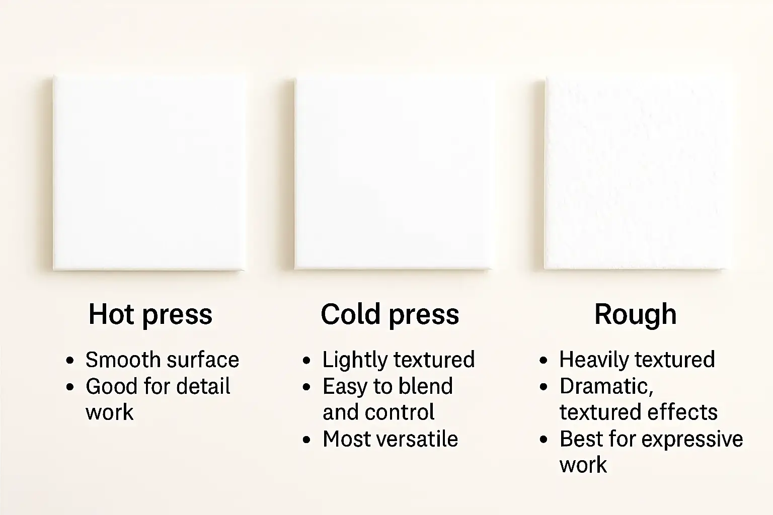 Surface Texture - Hot Press, Cold Press, Rough