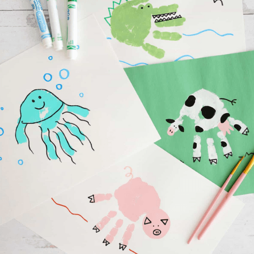 Easy Handprint Crafts for Kids