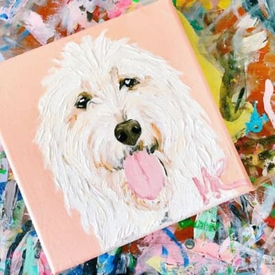 Dog Painting on Canvas