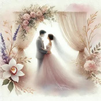 Watercolor Wedding Day Painting - Anniversary Painting Ideas