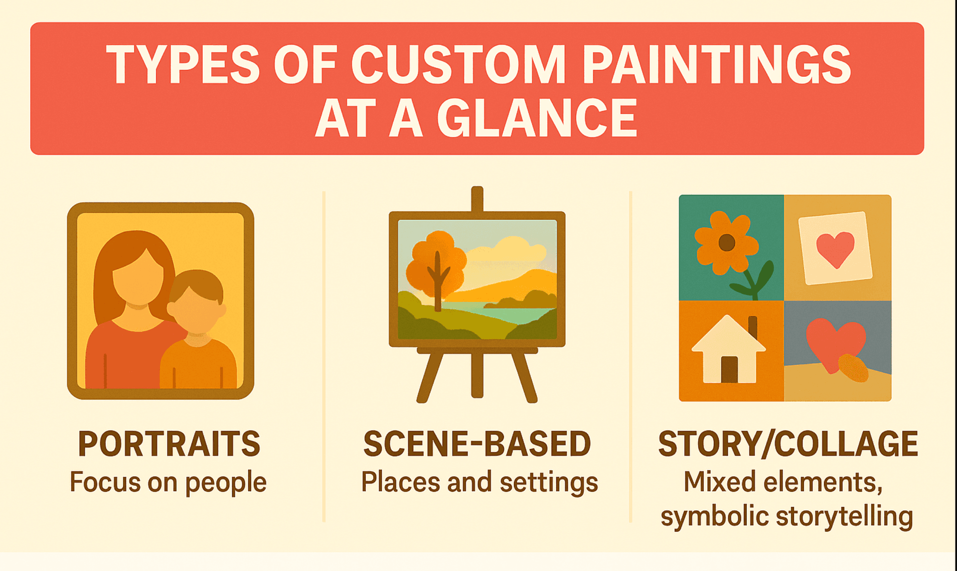 Types of custom paintings at a glance